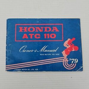 Honda ATC‎ 110 Motor Cycle Owners Manual 1979